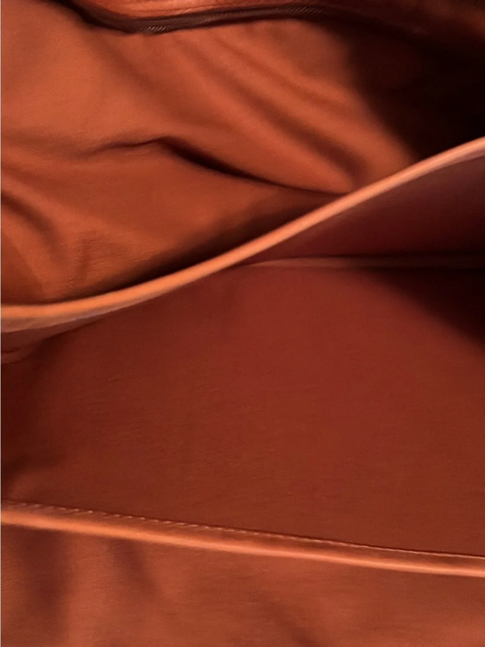 Men's Leather Briefcase Bag in Cognac Brown
